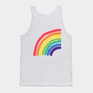 Colorful Rainbow Left Half Graphic Tank Top